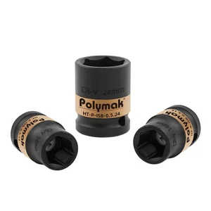 1/2" SQUARE DRIVE HEX.SOCKETS - BLACK