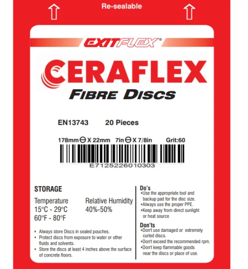 CERAFLEX CERAMIC FIBRE DISCS